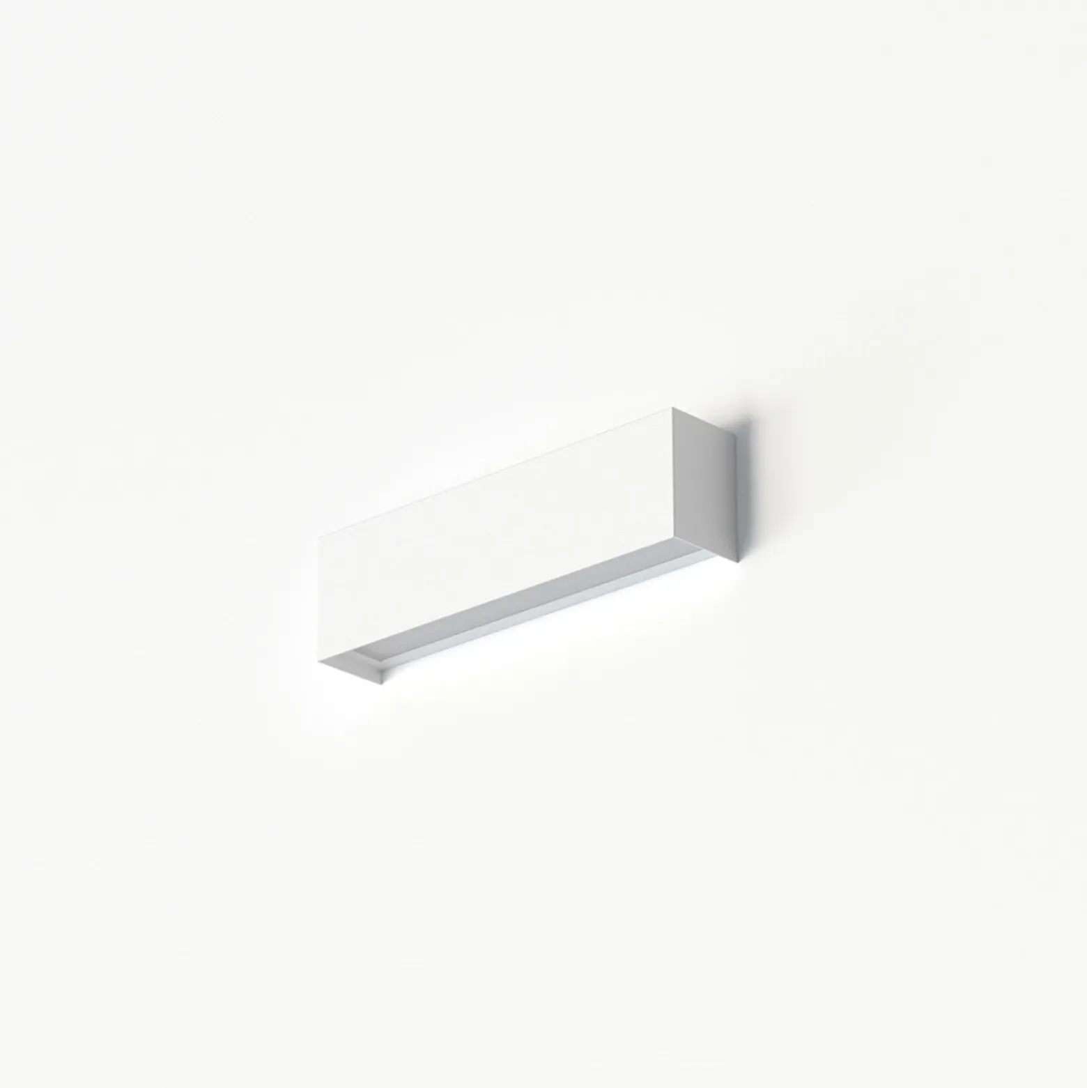 Aplique de pared Straight XS, ancho 26 cm, blanco