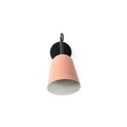 Aplique de pared Studio, rosa/negro, acero, Ø 11 cm