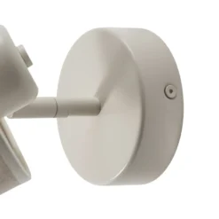 Aplique de pared Suerte, blanco crema, textil de lino, 18 cm de altura, E14