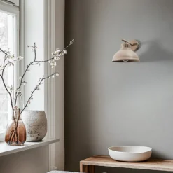 Aplique de pared Sven, 1 luz, beige, acero