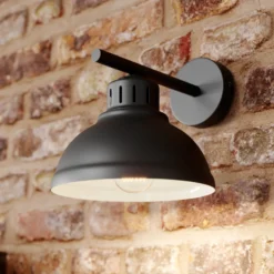 Aplique de pared Sven, negro, metal, 1 luz