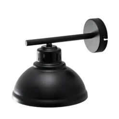Aplique de pared Sven, negro y dorado, Ø 21 cm, acero