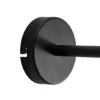 Aplique de pared Sven, negro y dorado, Ø 21 cm, acero