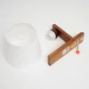Aplique de pared Sweden con estructura de madera, roble nogal