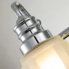 Aplique de pared Swell, color cromo, 2 luces, cristal, IP44, G9