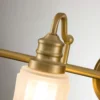 Aplique de pared Swell, color latón, 4 luces, cristal, IP44, G9