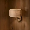Aplique de pared Takai con pantalla textil de doble capa