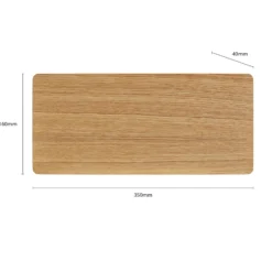 Aplique de pared Tavola, madera de roble, 35 x 16 cm