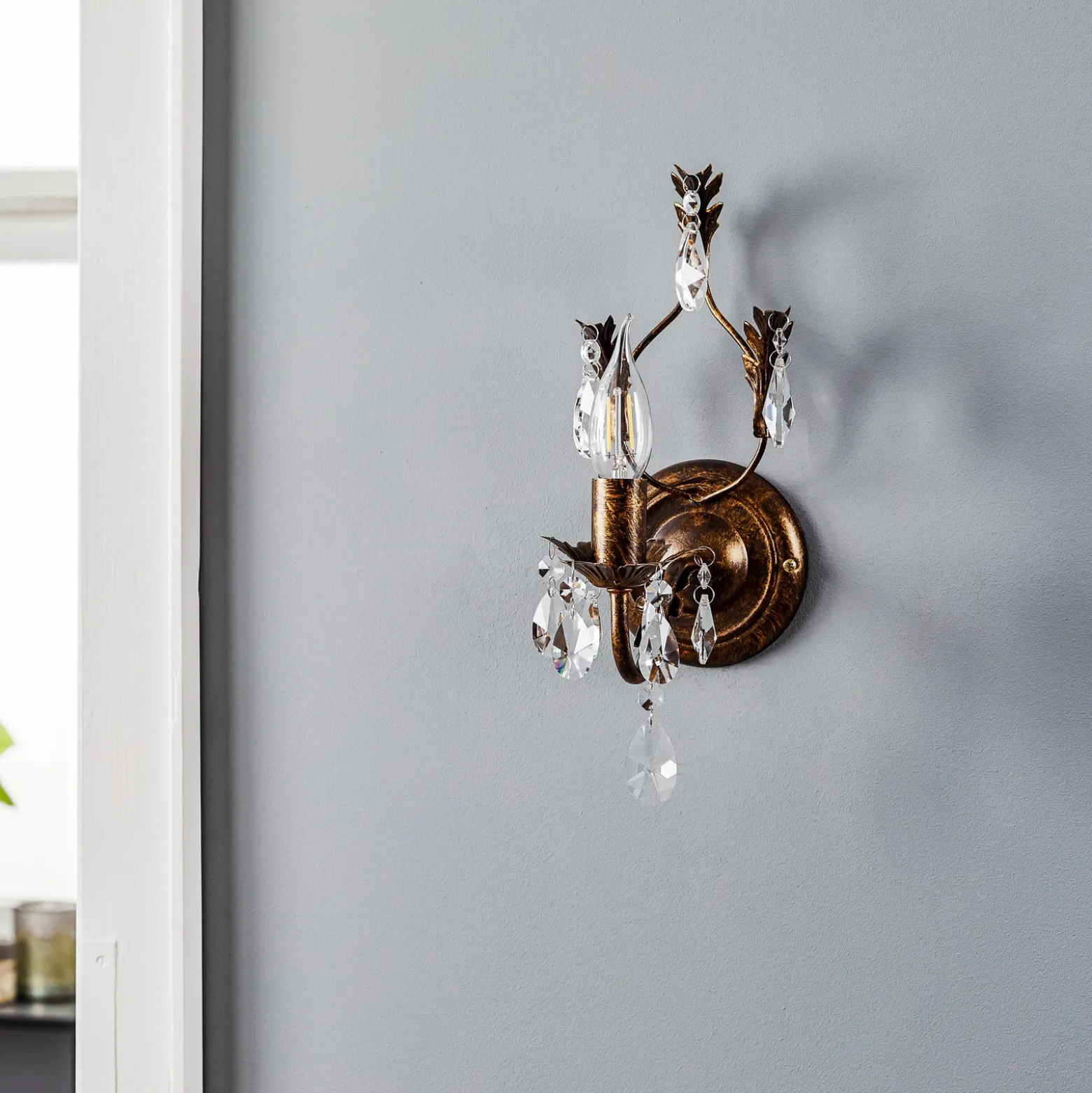 Aplique de pared Teresa como lámpara de araña, 1 luz