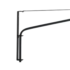 Aplique de pared textil Elegant Classy negro/dorado