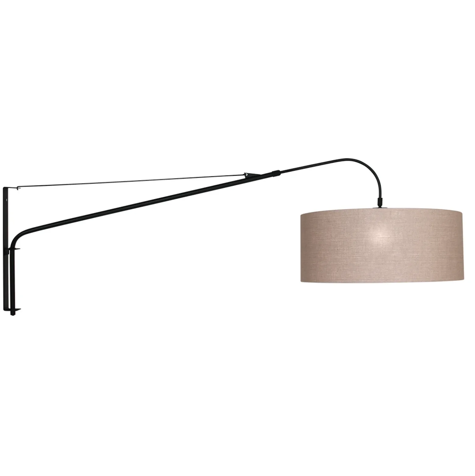 Aplique de pared textil Elegant Classy negro/barro