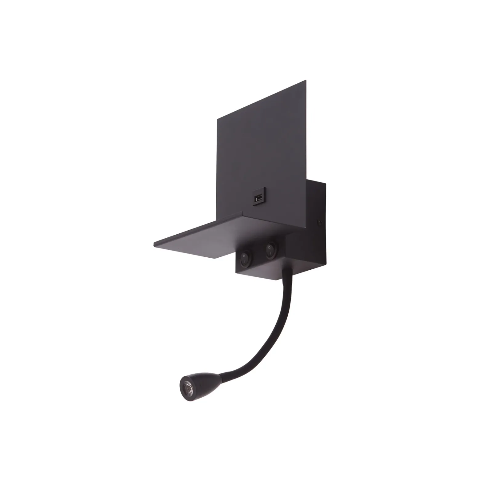 Aplique de pared Thorid de Lindby, negro, USB, lámpara de lectura LED, G9
