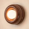Aplique de pared Tina, terracota/ópalo, vidrio, Ø 19 cm