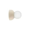 Aplique de pared Torrano de Globen Lighting, color beige, Ø 13 cm, IP44