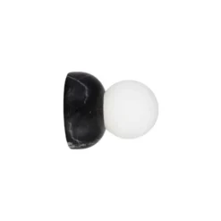 Aplique de pared Torrano de Globen Lighting, negro, Ø 13 cm, IP44