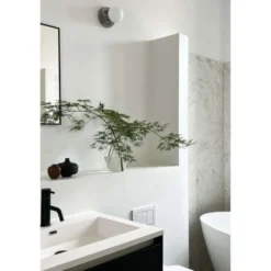 Aplique de pared Torrano de Globen Lighting, gris, Ø 13 cm, IP44