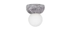 Aplique de pared Torrano de Globen Lighting, gris, Ø 13 cm, IP44