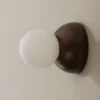 Aplique de pared Torrano de Globen Lighting, marrón, Ø 13 cm, IP44