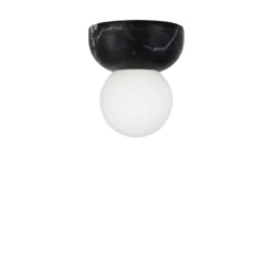 Aplique de pared Torrano de Globen Lighting, negro, Ø 13 cm, IP44