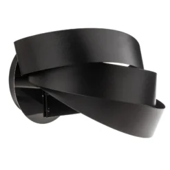 Aplique de pared Vento, negro, E14, metal, 14 cm de altura