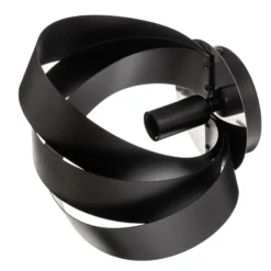 Aplique de pared Vento, negro, E14, metal, 14 cm de altura