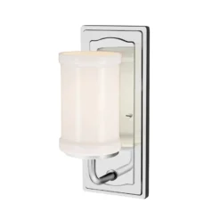 Aplique de pared Vetivene, cromado, altura 31 cm, metal, IP44, G9-LED