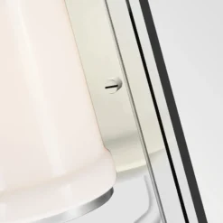 Aplique de pared Vetivene, cromado, altura 31 cm, metal, IP44, G9-LED