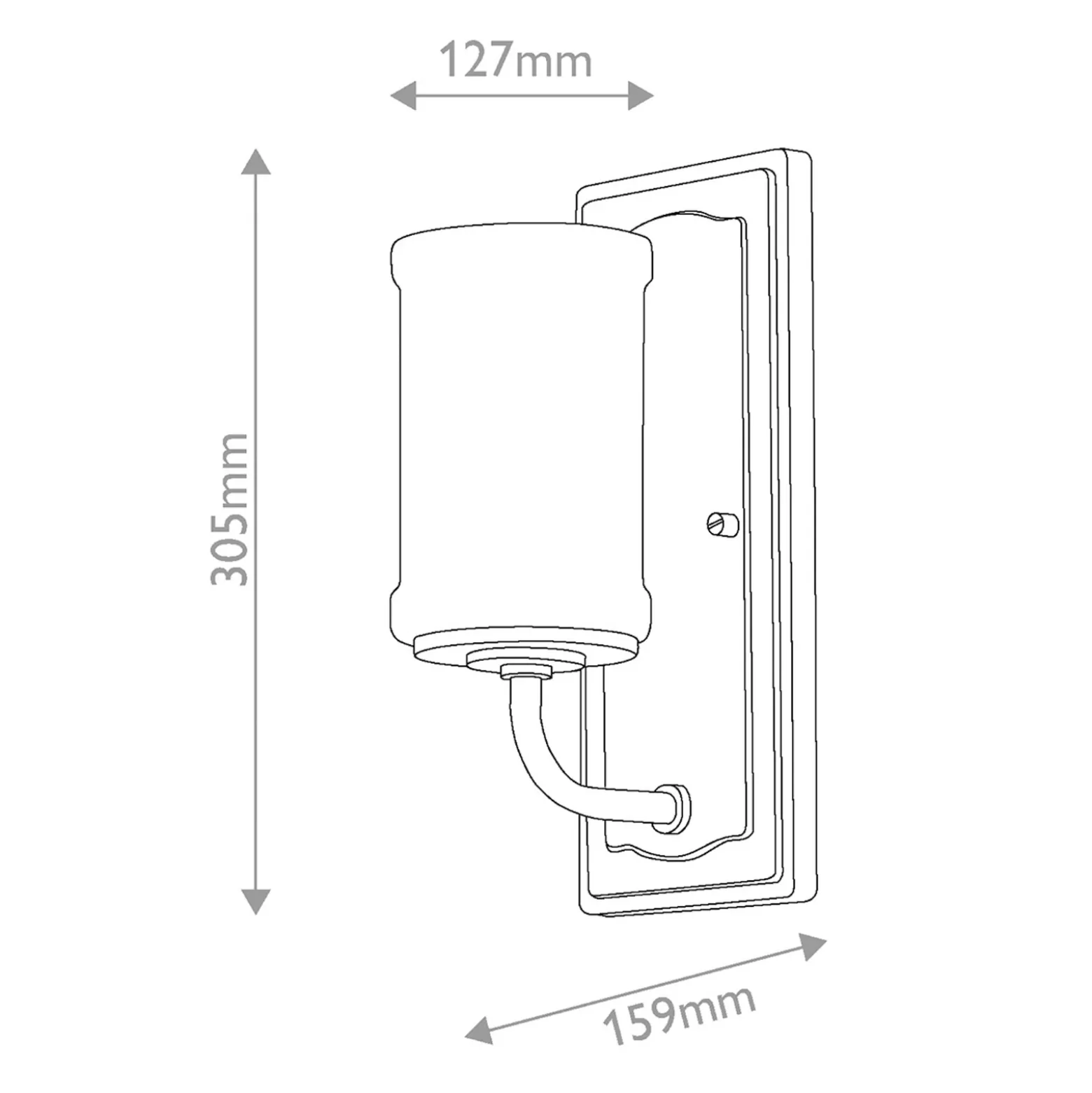 Aplique de pared Vetivene, latón, altura 31 cm, metal, IP44, G9-LED