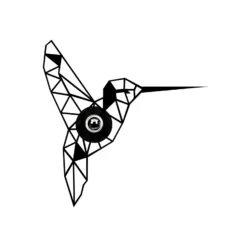 Aplique de pared W-053 Lasercut, diseño pájaro negro