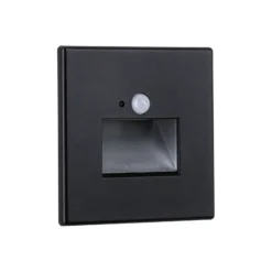 Aplique empotrable LED Paulmann Edge Quadro, negro, 8 cm