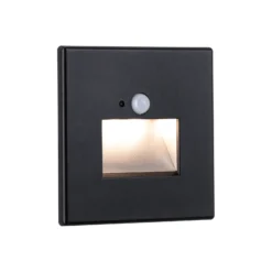 Aplique empotrable LED Paulmann Edge Quadro, negro, 8 cm
