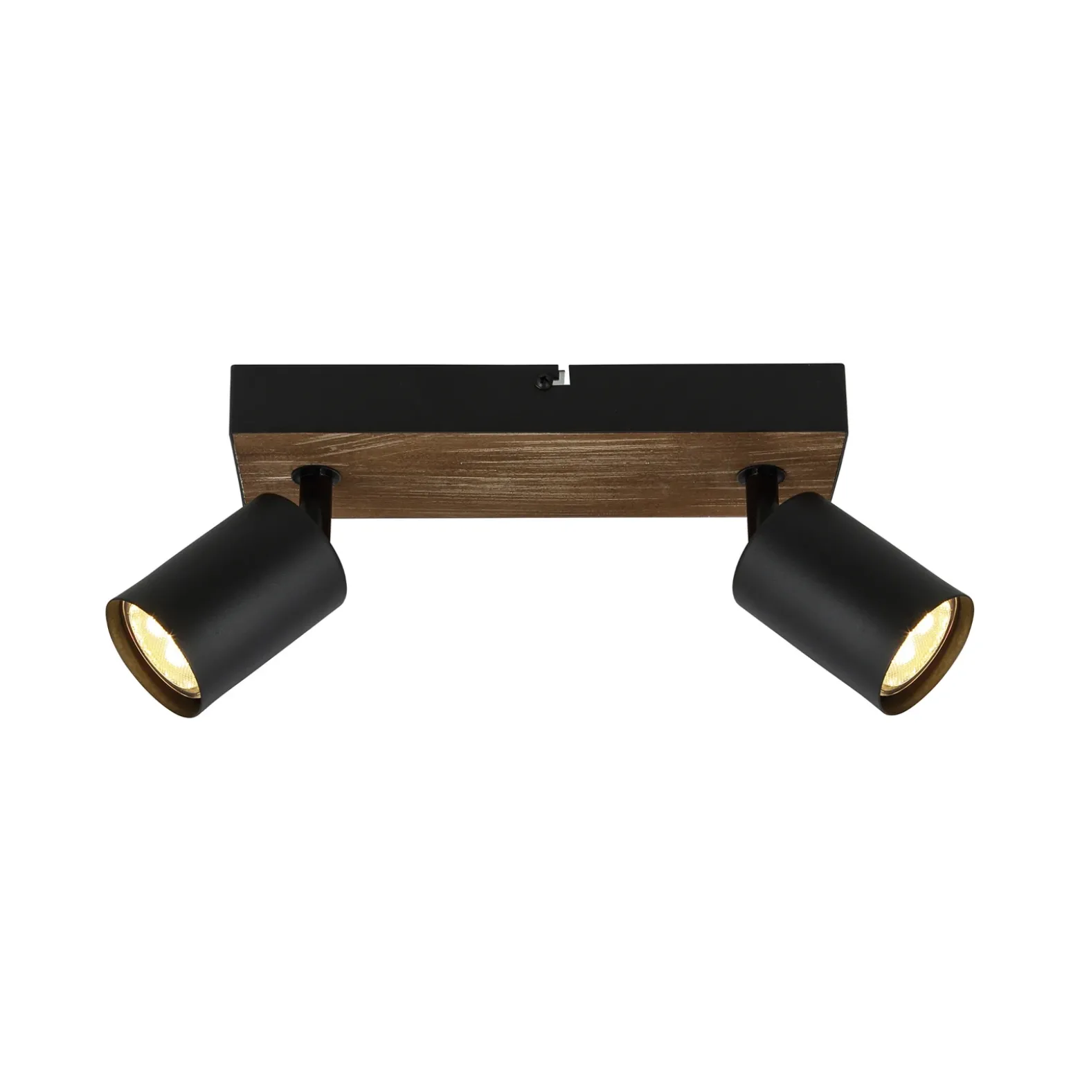 Aplique Jello Wood, negro/madera, 2 luces