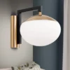 Aplique Josephine con pantalla de vidrio