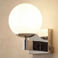 Aplique Kula baño pantalla vidrio IP44 cromo