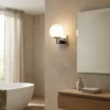 Aplique Kula baño pantalla vidrio IP44 cromo