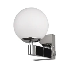 Aplique Kula baño pantalla vidrio IP44 cromo