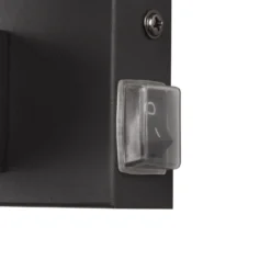 Aplique Kula de el baño pantalla vidrio IP44 negro