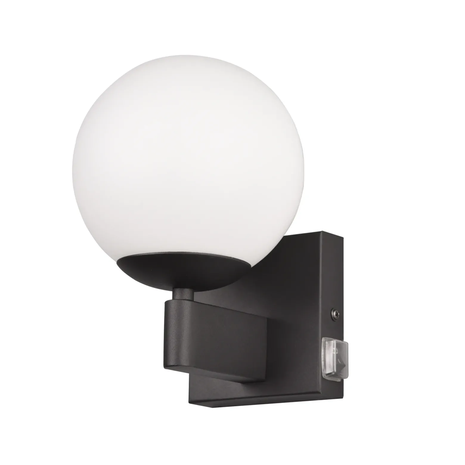 Aplique Kula de el baño pantalla vidrio IP44 negro