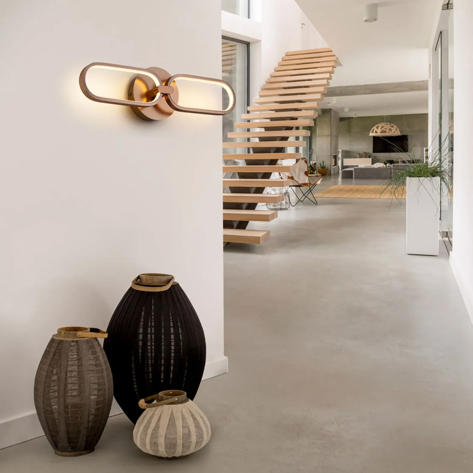Aplique LED Colette, 2 luces, oro rosa