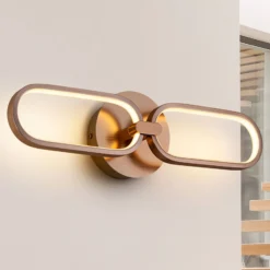 Aplique LED Colette, 2 luces, oro rosa