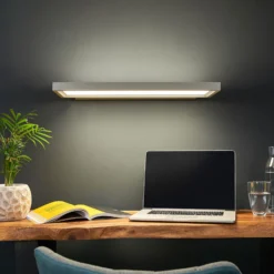 Aplique LED de oficina Rick, gris blanco universal
