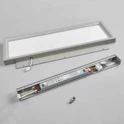 Aplique LED de oficina Rick, gris blanco universal