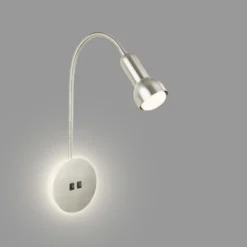 Aplique LED 2178012 Double-Switch, níquel mate