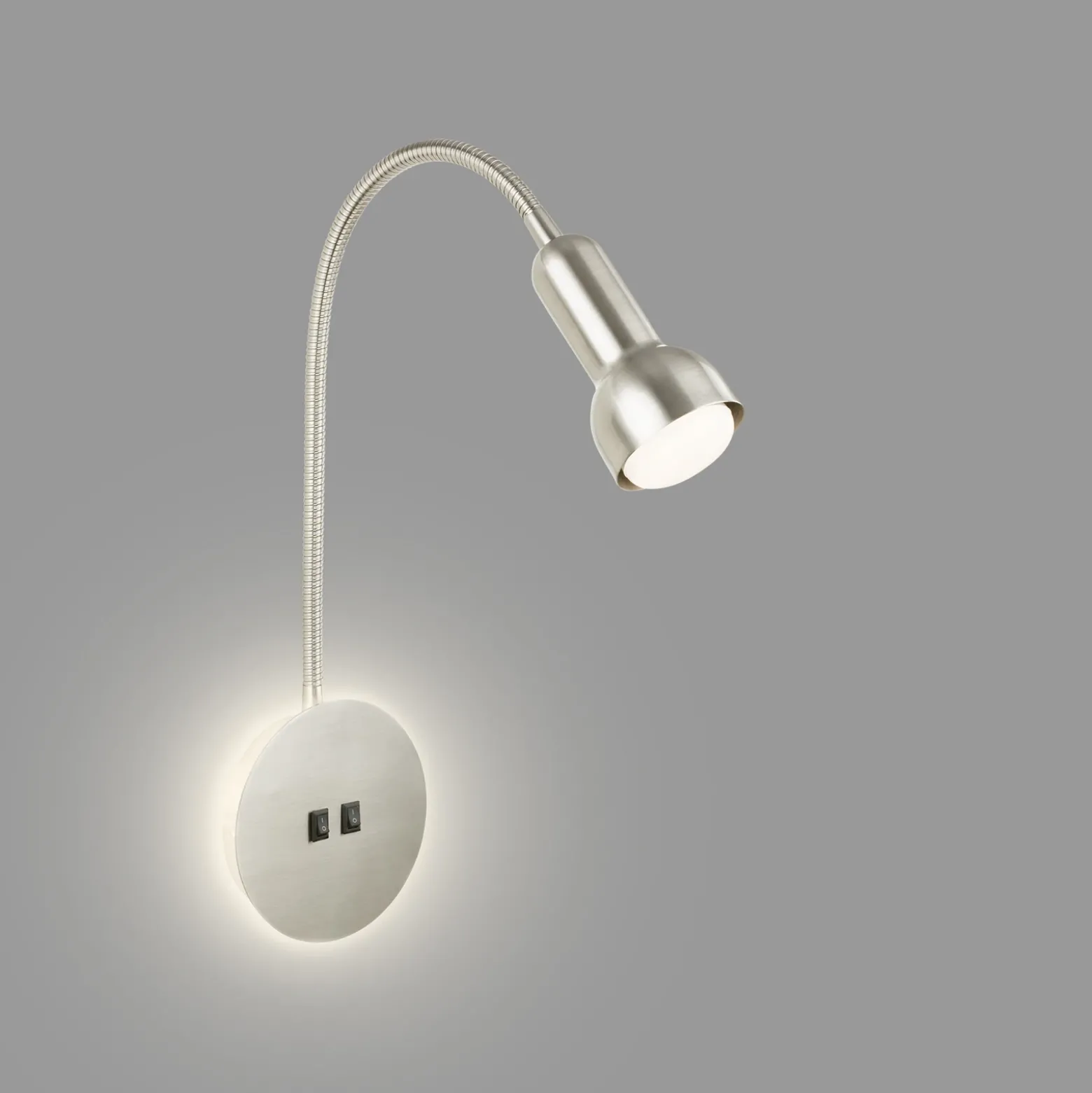 Aplique LED 2178012 Double-Switch, níquel mate