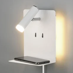 Aplique LED Element con estante blanco mate