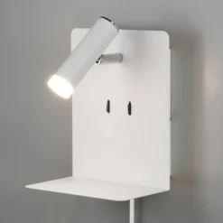Aplique LED Element con estante blanco mate