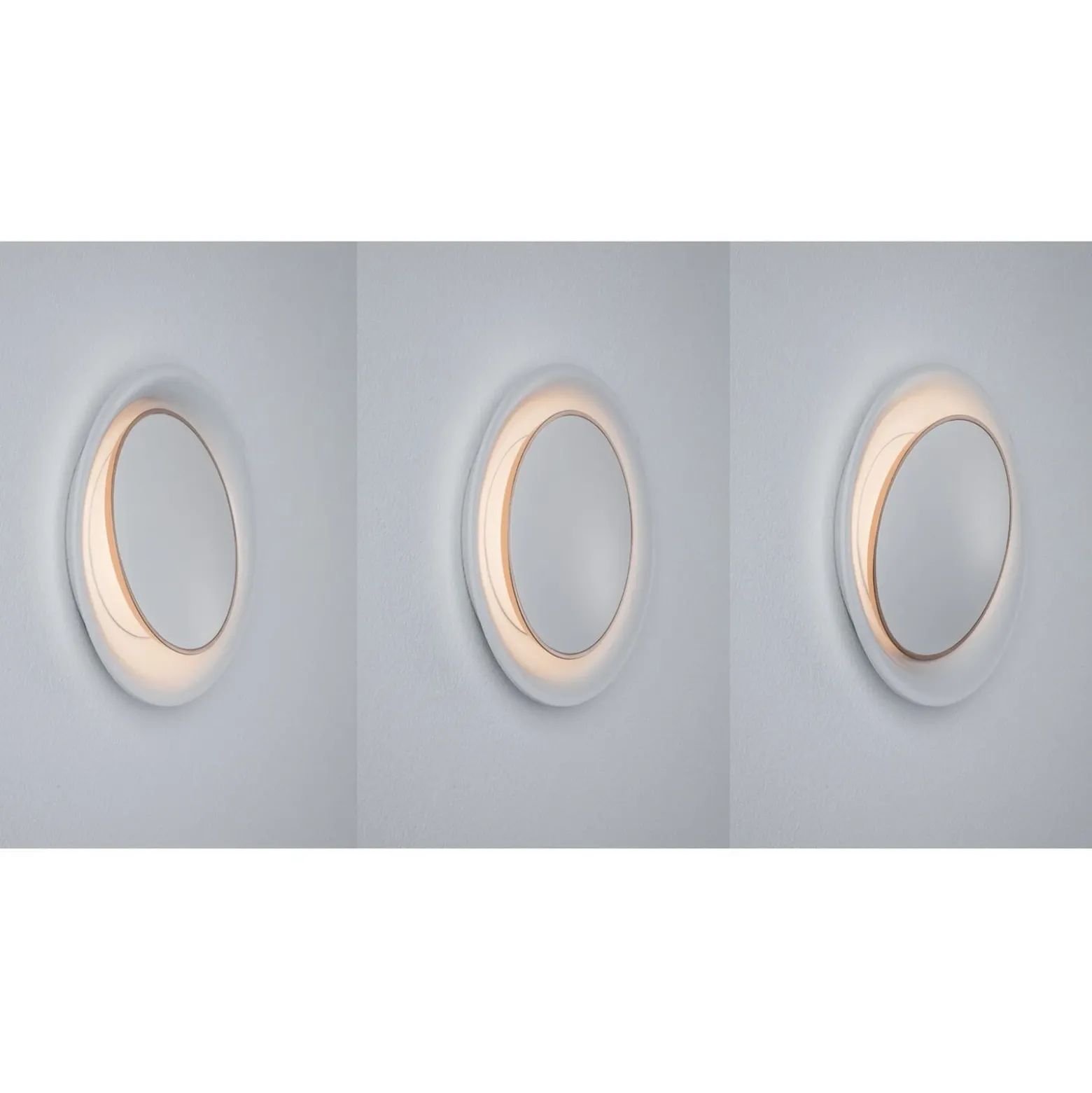 Aplique LED empotrable Paulmann Neordic Decorativ, blanco, redondo