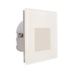 Aplique LED empotrable SET Alwaid, cristal esmerilado, 8 x 8 cm, 2700 K