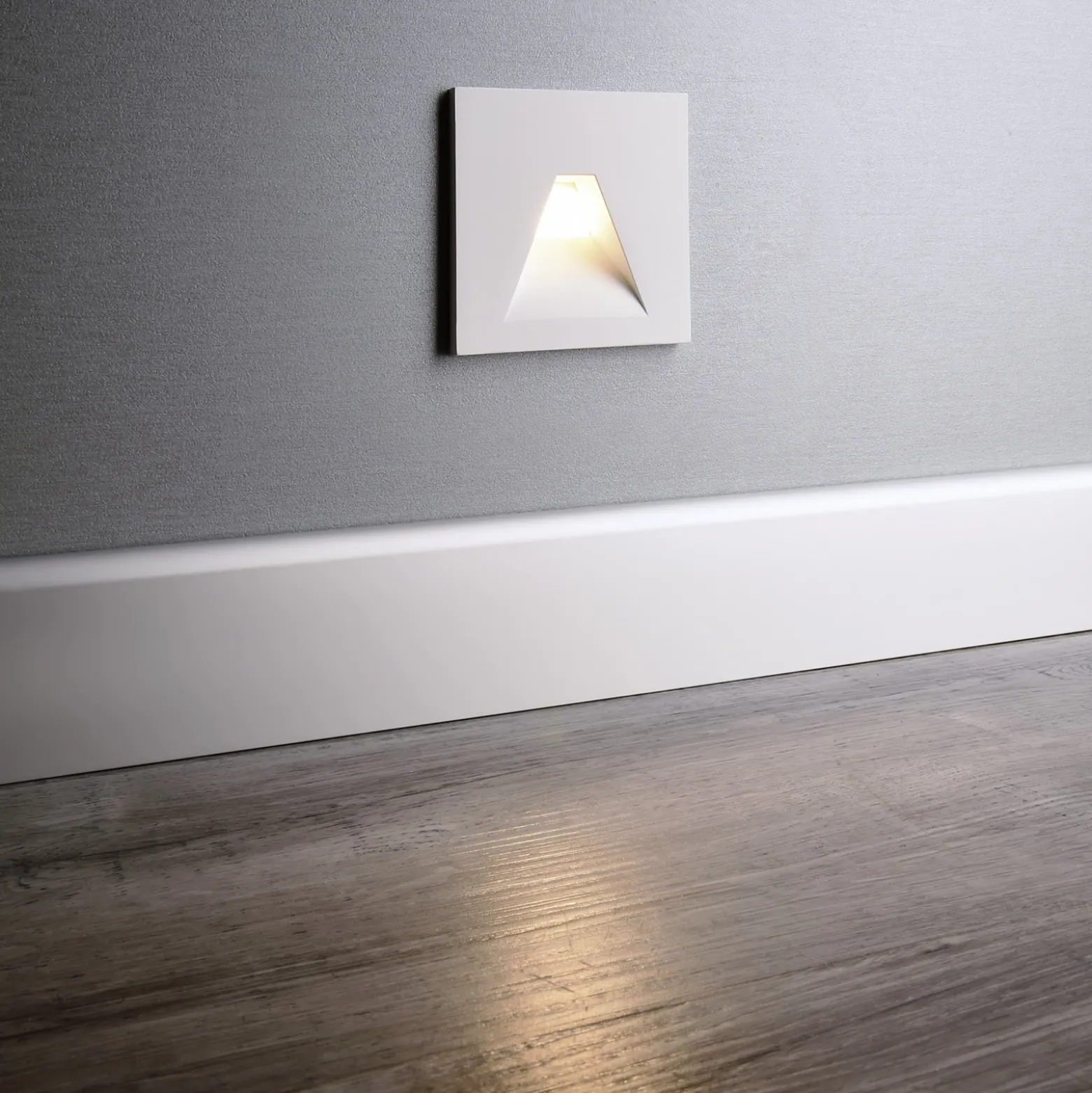 Aplique LED empotrable SET Alwaid, blanco 8 x 8 cm Ángulo 2.700 K