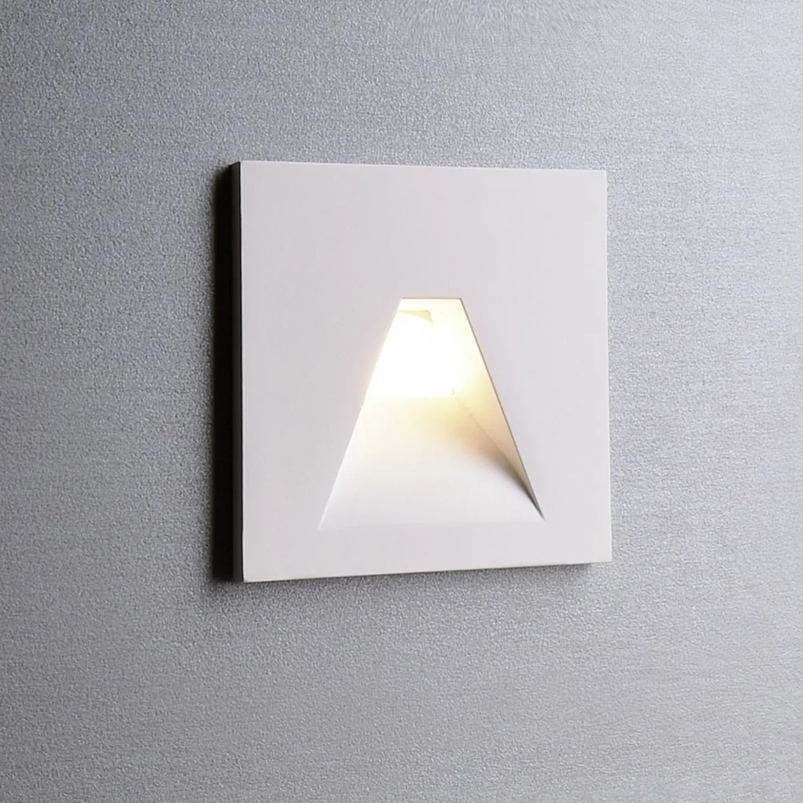 Aplique LED empotrable SET Alwaid, blanco 8 x 8 cm Ángulo 2.700 K